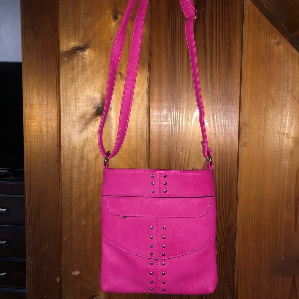 Pink crossbody purse